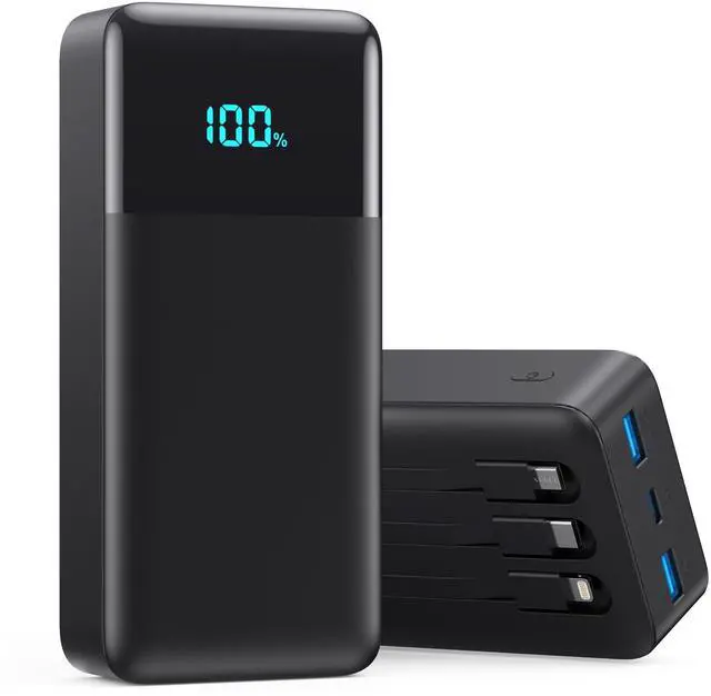 Main image of Portable Charger 50800mAh Power Bank with 3 Built in Cables,25W PD QC4.0 Fast Charging USB C Battery Pack,6 Outputs 2 Inputs Travel Essentials Portable Phone Charger for iPhone 17/16/15,Google,Android