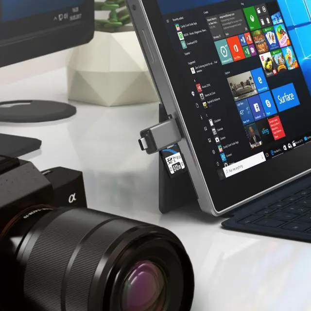 Alt view image 5 of 7 - USB-C & USB-A SD/Micro SD Card Reader, USB 3.0 (CR-BCA2)