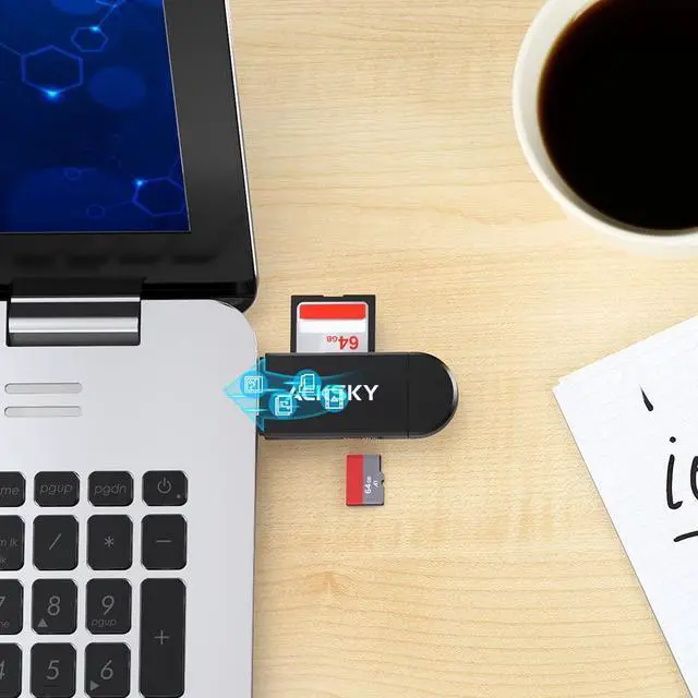 Alt view image 7 of 7 - ACKSKY 3-in-1 SD Card Reader-Type-C/USB-A/Micro USB, Dual Slot Memory Card Reader for MacBook/PC/Android/Phone/Camera/Laptop/Galaxy/Chromebook, Micro SD Card Adapter Supports SD/SDHC/SDXC/MMC