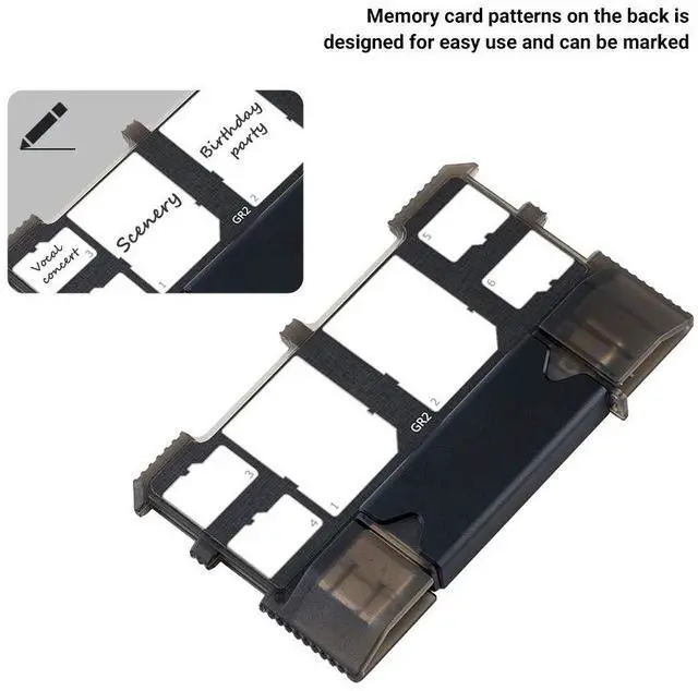 Alt view image 6 of 7 - Micro SD Card Holder and SD Card Case, Memory Card Storage Organizer with USB Reader (Type C USB 3.0 Micro 2.0) for Micro SD, Micro SDHC, Micro SDXC,SD, SDHC, SDXC, MMC, RS MMC Card