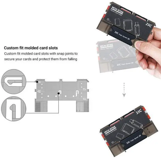 Alt view image 3 of 7 - Micro SD Card Holder and SD Card Case, Memory Card Storage Organizer with USB Reader (Type C USB 3.0 Micro 2.0) for Micro SD, Micro SDHC, Micro SDXC,SD, SDHC, SDXC, MMC, RS MMC Card