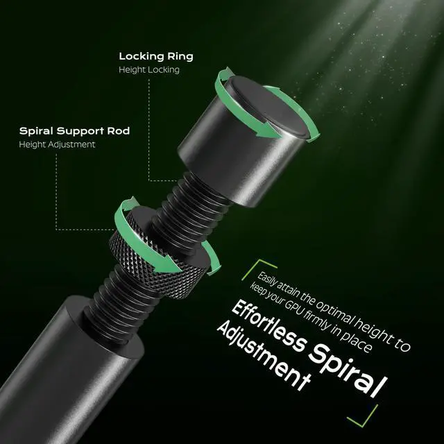 Alt view image 4 of 7 - acer GPU Support Bracket, GPU Sag Bracket, Graphics Card GPU Stand with Magnet & Non-Slip Base, Video Card Holder (L, 70-120mm)