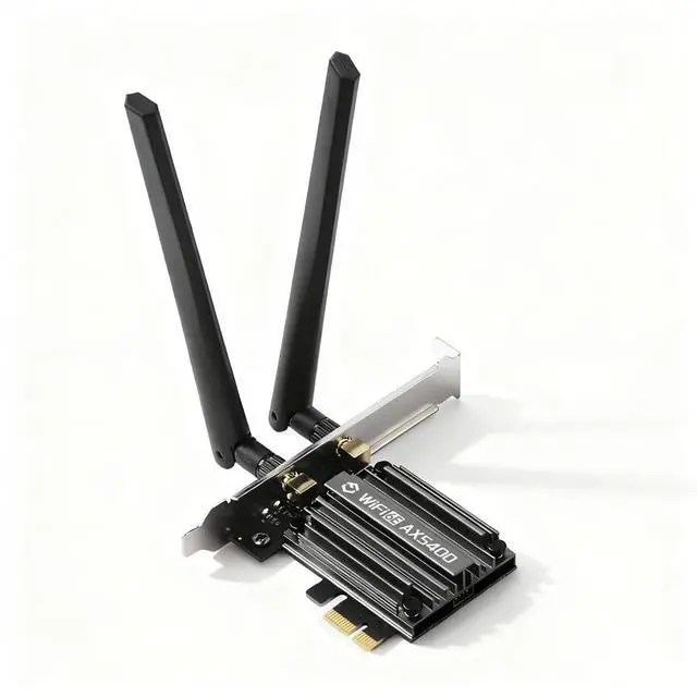 Main image of FENVI PCIe WiFi 6E Card for Desktop PC, AX5400 Tri-Band PCIe Wireless Network Adapter with Bluetooth 5.3, WIFI6 MT7922 Chipset, WPA3, MU-MIMO, OFDMA,Low-Profile Bracket Compatible with Windows 10/11
