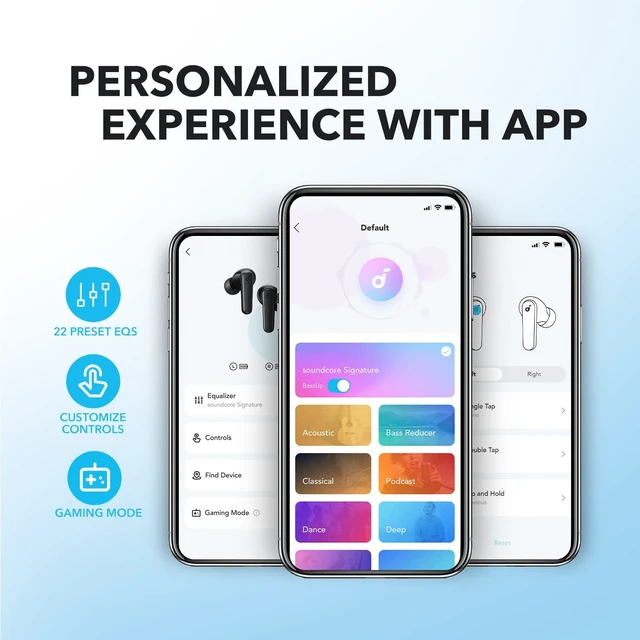Alt view image 3 of 7 - Soundcore by Anker P20i True Wireless Earbuds, with Big Bass, 30H Playtime | Bluetooth 5.3, Water-Resistant, 2 Mics for AI Clear Calls, 22 Preset EQs, Customization via App