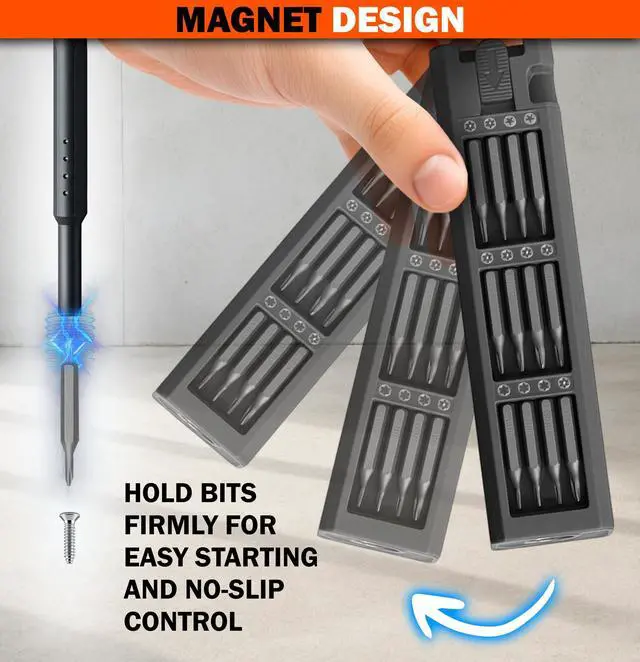 Alt view image 3 of 7 - AV Steel Precision Screwdriver Set 46-in-1, Mini Screwdriver Set with Portable Storage Case, Magnetic Repair Tool Kit for Electronics, PC, Phone, DIY Projects, Home Repairs