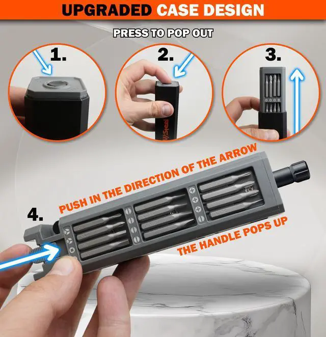 Alt view image 5 of 7 - AV Steel Precision Screwdriver Set 46-in-1, Mini Screwdriver Set with Portable Storage Case, Magnetic Repair Tool Kit for Electronics, PC, Phone, DIY Projects, Home Repairs