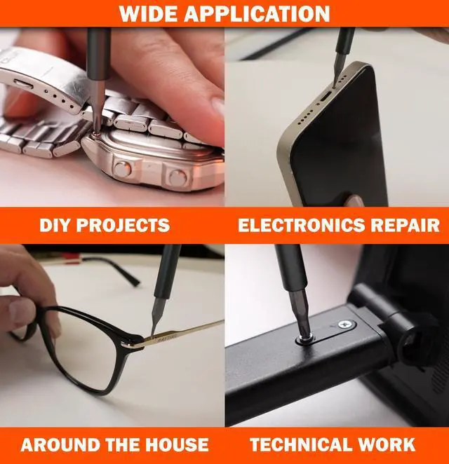 Alt view image 7 of 7 - AV Steel Precision Screwdriver Set 46-in-1, Mini Screwdriver Set with Portable Storage Case, Magnetic Repair Tool Kit for Electronics, PC, Phone, DIY Projects, Home Repairs