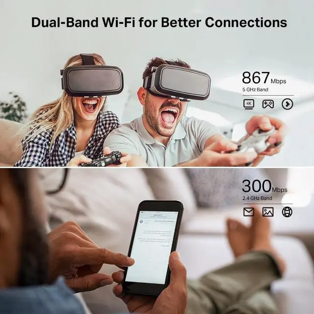 Alt view image 3 of 7 - WiFi Router (Archer A54) - Dual Band Wireless Internet Router, 4 x 10/100 Mbps Fast Ethernet Ports, EasyMesh Compatible, Support Guest WiFi, Access Point Mode, IPv6 & Parental Controls