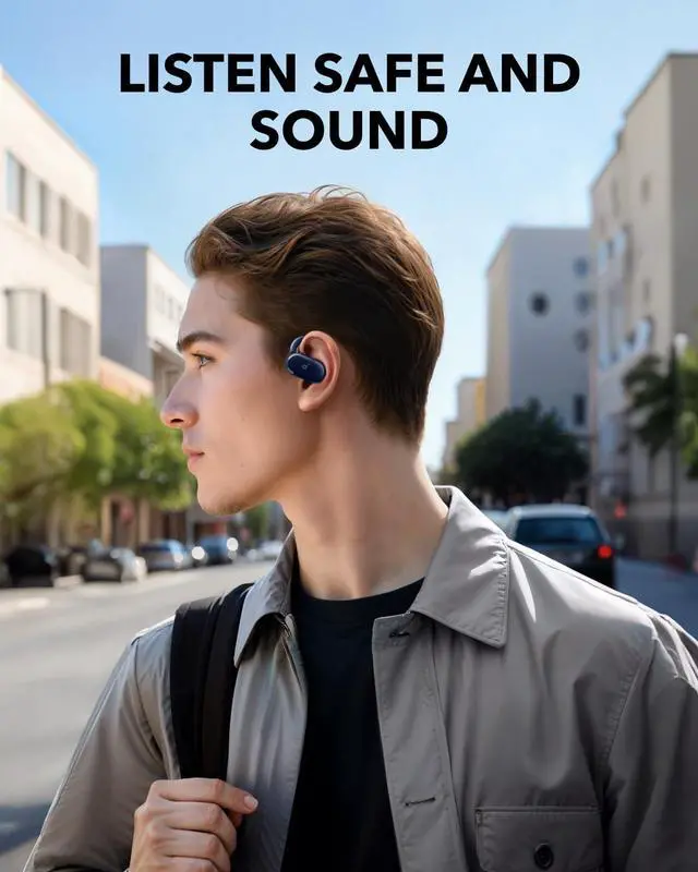 Alt view image 4 of 6 - Soundcore V20i by Anker Open-Ear Headphones, Adjustable Ear Hooks, Ultra-Comfort, Snug Fit, Powerful Sound, Clear Calls, IP55, 36H Playtime, Bluetooth 5.4 Wireless Earbuds, Multipoint Connection