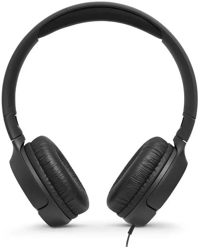 Alt view image 4 of 7 - JBL Tune 500 - Wired on-ear headphones, JBL Pure Bass Sound, 1-button remote/mic, Tangle-free flat cable, Lightweight and foldable design, Ask Siri or Google Now (Black)