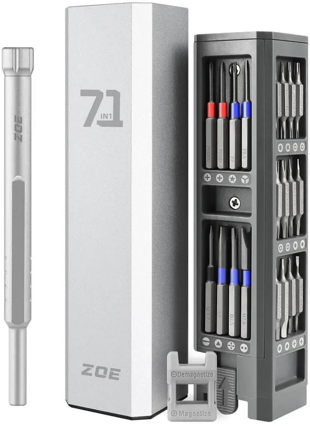 Main image of Precision screwdriver set,71 in 1 small screwdriver set with case and magnetizer,Mini magnetic screwdriver set for Tablets,PC,phones,Watches,Toys,Cameras,Eye glass repairing kit,mini tool kit