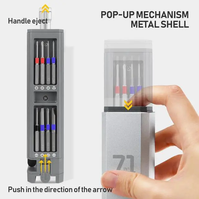 Alt view image 3 of 7 - Precision screwdriver set,71 in 1 small screwdriver set with case and magnetizer,Mini magnetic screwdriver set for Tablets,PC,phones,Watches,Toys,Cameras,Eye glass repairing kit,mini tool kit