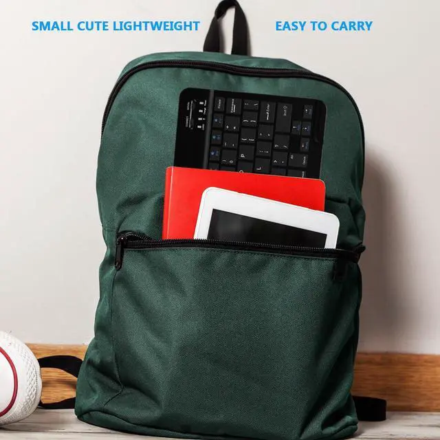 Alt view image 7 of 7 - Ultra-Slim Small Bluetooth Keyboard and Mouse Combo Portable Rechargeable Wireless Keyboard for Android Tablet Cell Phone Samsung Smartphone iPhone iPad mini Pro Air 10.2 10.9 11 12.9 13 inch (Black)