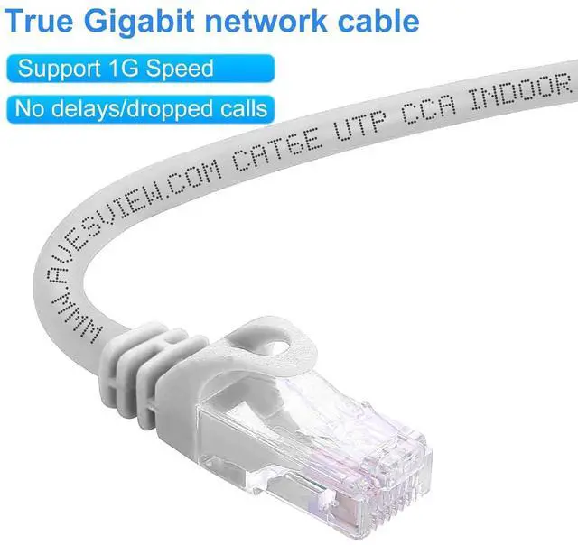 Alt view image 3 of 7 - AvesView CAT 6 Ethernet Cable 10FT (10 Pack), Indoor High-Speed 10Gbps Snagless CAT6 10FT Ethernet Cable for Internet, Router, Computer, PlayStation, Xbox, POE Camera, Printer (White, 10FT)