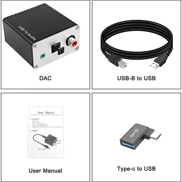 Alt view image 4 of 7 - XMSJSIY USB-A/Type-C to Coaxial Optical Toslink SPDIF + 3.5mm AUX Stereo Audio Adapter USB Digital Audio Decoder Converter External Sound Card for PC Laptop Phone Smart TV