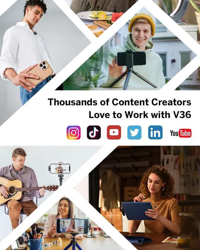 Alt view image 6 of 7 - Mini Wireless Lavalier Microphone for iPhone/Android/PC/Tablets, Lapel Mics with USB-C/Lightning Plug, AI Noise Cancelling, Magnetic Mic, 40H Battery Life with Charging Case for Stream, Vlog, TikTok