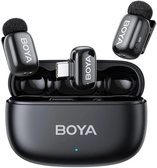 Main image of BOYA mini 2 Wireless Lavalier Microphones for iPhone 15/16/17 & Android, AI Noise Cancellation, App Control, 30H Battery Life with Charging Case, Lapel Microphone Wireless for Video Recording Vlogging
