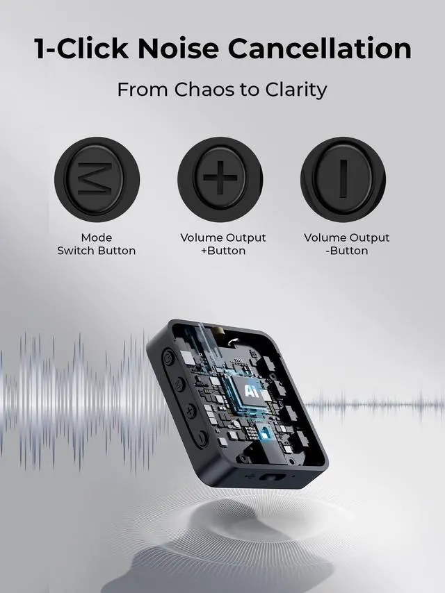 Alt view image 2 of 7 - MENERESAS 3-in-1 Microphone for iPhone: Wireless Lavalier Microphone for Camera & Android - Mini Mic - 328ft Transmission & 20H Battery Life - Vlogging with Noise Reduction, Portable Recorders