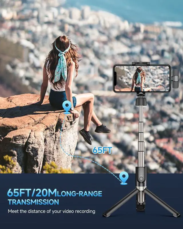 Alt view image 4 of 7 - Caiord 2 Pack Professional Wireless Lavalier Microphone for iPhone iPad(iPhone 14 and Below), Lapel Mics Plug-Play Clip on Lapel Mic for YouTube, Recording, Vlog, Facebook Live