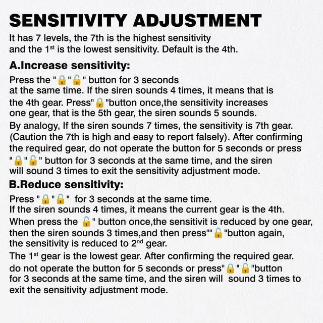 Alt view image 7 of 7 - YOMTOVM 12V Car Alarm System, Anti-Theft Horn Siren with 7-Levels Sensitivity Universal Security Protection System Vehicle Alarm System with Sound