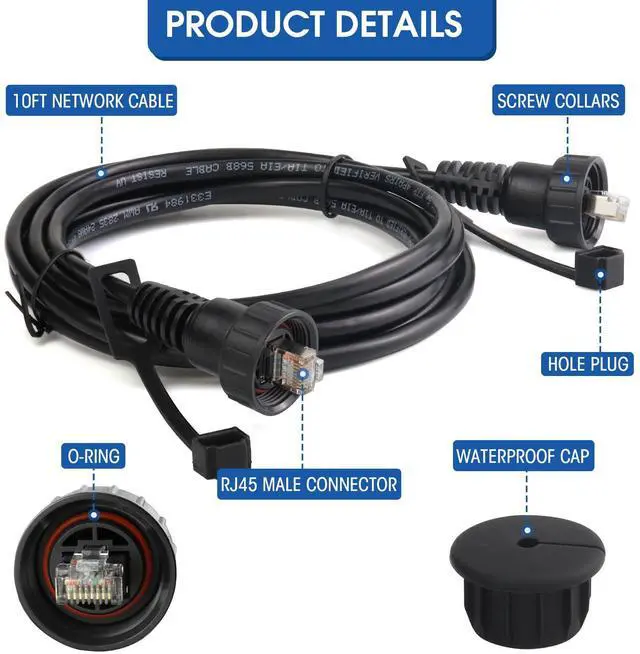 Alt view image 4 of 7 - JYINCPED 10FT Marine Network Cable for Garmin RJ45, Replace for 010-10550-00, Network Ethernet Cable for Garmin Navigation Screen/Fish Finder/GMS 10/Radar GPSMAP/GMR/UHD