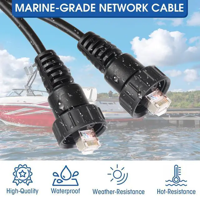 Alt view image 5 of 7 - JYINCPED 10FT Marine Network Cable for Garmin RJ45, Replace for 010-10550-00, Network Ethernet Cable for Garmin Navigation Screen/Fish Finder/GMS 10/Radar GPSMAP/GMR/UHD