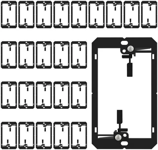 Main image of Iwillink Low Voltage Mounting Bracket (1-Gang, 25 Pack) for Single Gang Wall Plate, Telephone Wires, Network Cables, HDMI, Coaxial, Speaker Cables