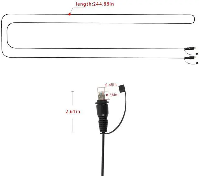 Alt view image 7 of 7 - 20 Foot Marine Network Cable for Garmin GPSMAP, Fish Finder, Radar, GMR, GMS 10 - RJ45 Male to Male Ethernet Cable for Garmin Navigation, ECHOMAP UHD/Ultra, GCV, GSD, and More Replace for 010-10551-00