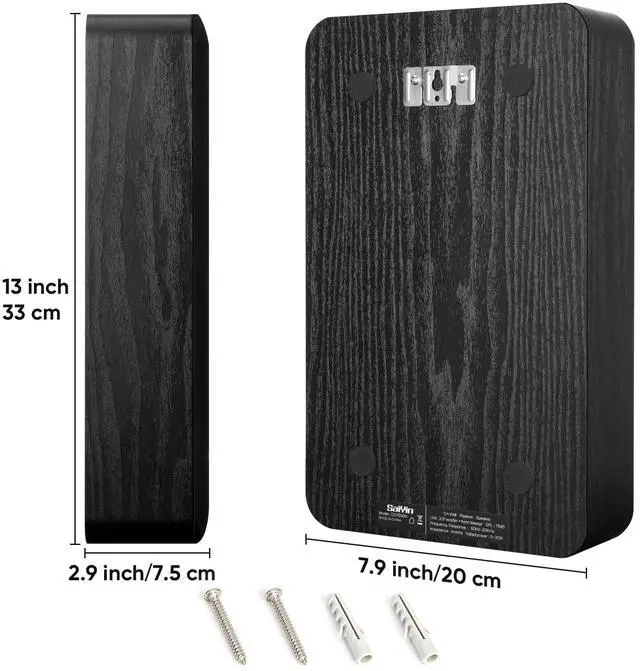 Alt view image 6 of 6 - Saiyin On-Wall Speakers (Pair),Flexible Install Wall-Mountable Surround Speaker,4 Ohms,3.5-Inch Woofer with Horn Tweeter,2-Way Passive Speakers for Home Theater, Living Room,Office