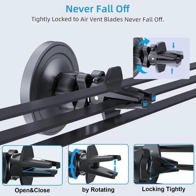 Alt view image 7 of 7 - OHLPRO for MagSafe Car Mount Charger iPhone Wireless Car Charger, Stick on Dashboard Magnetic Phone Holder Mount for iPhone 17 Pro Plus Max 16 15 14 13 12 Series, 15W Fast Charging, Aluminum Shell