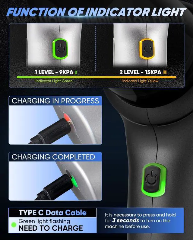 Alt view image 7 of 7 - Saker Car Vacuum Portable Cordless 3 in 1 Handheld Car Vacuum 15000PA High Power with Brushless Motor and TypeC for Valentine's Day Cars,Office,Home Cleaning HL107B