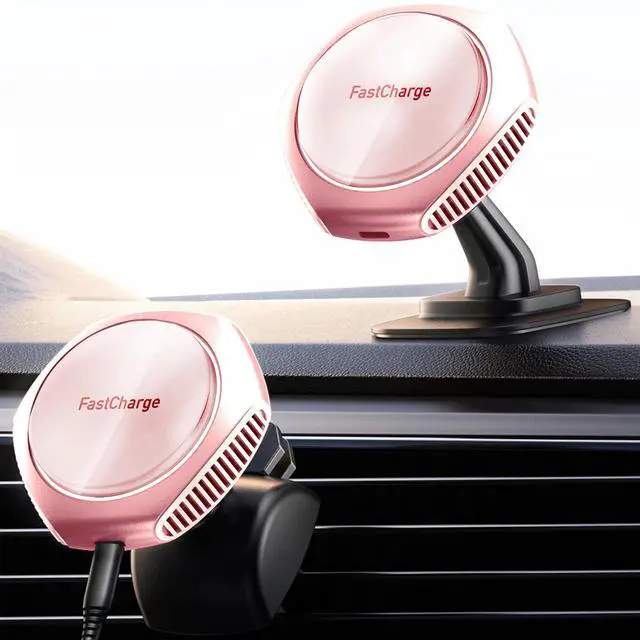 Main image of JOYMASS for MagSafe Car Mount Charger, 15W Fast Charging Magnetic Wireless Car Charger Phone Holder Mount Fits iPhone 15 Pro Max Plus 14 13 12 Mini MagSafe Case - Pink