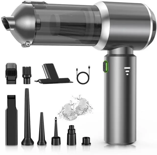 Main image of Handheld Vacuum Cleaner, 28000Pa 4 in 1 Handheld Vacuum Cordless, Brushless Motor, One-Touch Dust Removal, 3 Speeds Car Vacuum Cleaner Portable Cordless, Ideal for Office, Home, Kitchen, Car, Pet Hair