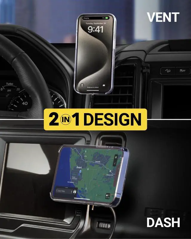 Alt view image 3 of 7 - Scosche MPQ6DV-SP Magnetic Phone Holder for Car Dashboard/Vent, 15W Wireless Fast Car Charger Phone Stand, Hands Free Cell Phone Mount Compatible with iPhone 17/16/15/14/13/12 Series & MagSafe Case