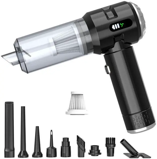 Main image of Sycoodeal Handheld Car Vacuum Cleaner, 25000PA Strong Cyclonic Suction Portable Mini Vacuum Cordless with Digital Display Lightweight Handheld for Pet Hair, Car, Home, Office, Kitchen