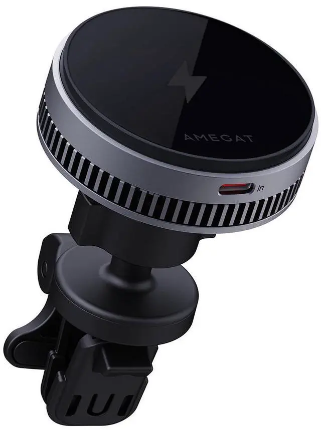 Main image of AMEGAT Magnetic Car Charger, Active Cooling 15W Qi2-Certified Compatible with Magsafe Car Mount Charger Fast Charging, Air Vent Phone Holder Mount for iPhone 17 Pro Max 16/15/14/13/12 and More Series