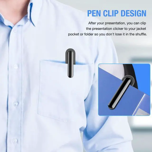 Alt view image 3 of 6 - Laser Pointer for Presentations, Wireless Presenter Clicker for PowerPoint Slide with Hyperlink & Volume Control, Presentation Remote for Mac/Computer/Laptop, Google Slide/PPT/Keynote