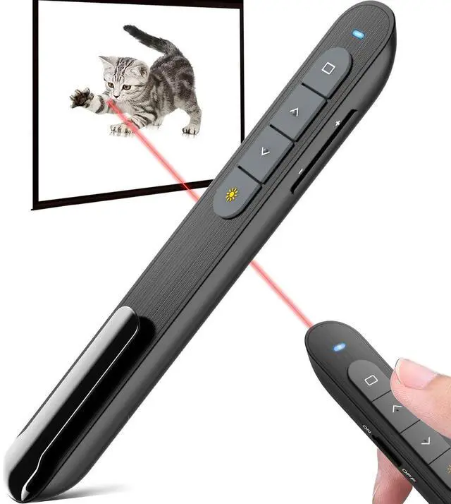 Main image of Presentation Clicker PowerPoint Clicker with Red Light, Wireless Presenter Remote Slide Clicker for Powerpoint Presentations for Mac, Keynote, Computer, Laptop