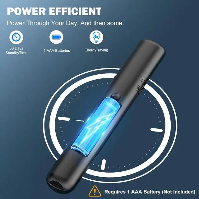 Alt view image 3 of 7 - Presentation Clicker for PowerPoint, RF 2.4GHz USB Wireless Presenter Remote with Volume Control, PowerPoint Clicker Slide Advancer for Mac, Laptop, Keynote, Windows