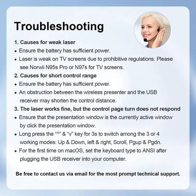 Alt view image 7 of 7 - N27 Presentation Clicker, Clicker for PowerPoint Presentations, PowerPoint Clicker with Pointer for Presentations, Pointer Clicker Presentation Remote - White