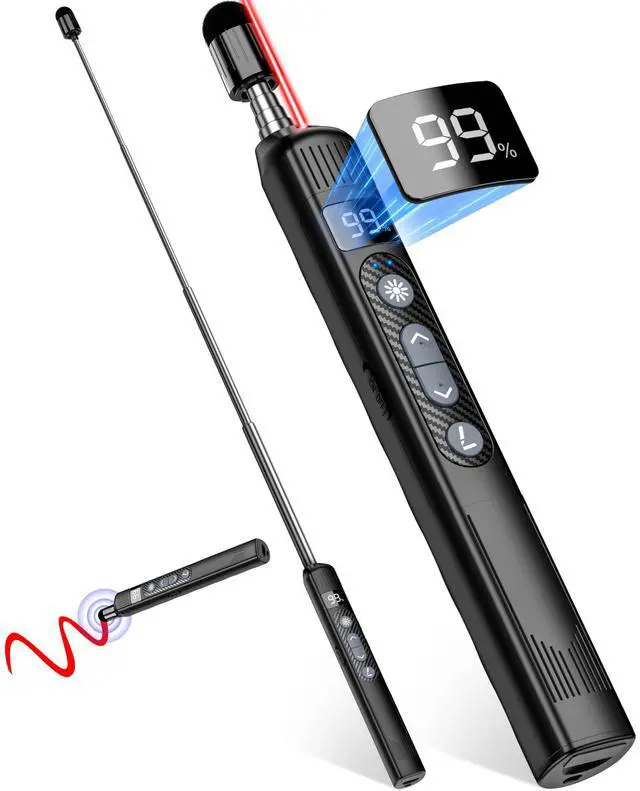 Main image of Wireless Presentation Remote Clicker with Touch Screen Stylus Pen and Telescopic Pointer Stick,Rechargeable Professional Presenter with Digital Display,Support Presentations on MAC, PC, and Laptops