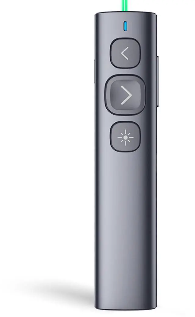 Main image of Norwii N95 Bluetooth Presentation Clicker with USB-A Receiver, PowerPoint Clicker for Presentation Remote, Rechargeable Wireless Presenter Pointer, Slide Clicker for PC/Laptop/e-Book(Green, BLE&USB-A)