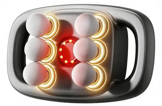 Main image of 6-Head Massage Gun, Deep Tissue Back Massager with 30 Levels & 3 Modes, Electric Percussion Massager for Thighs, Arms, Waist, Back, Full Body Muscle Pain Relief, Ideal Gifts for Women and Men (6)