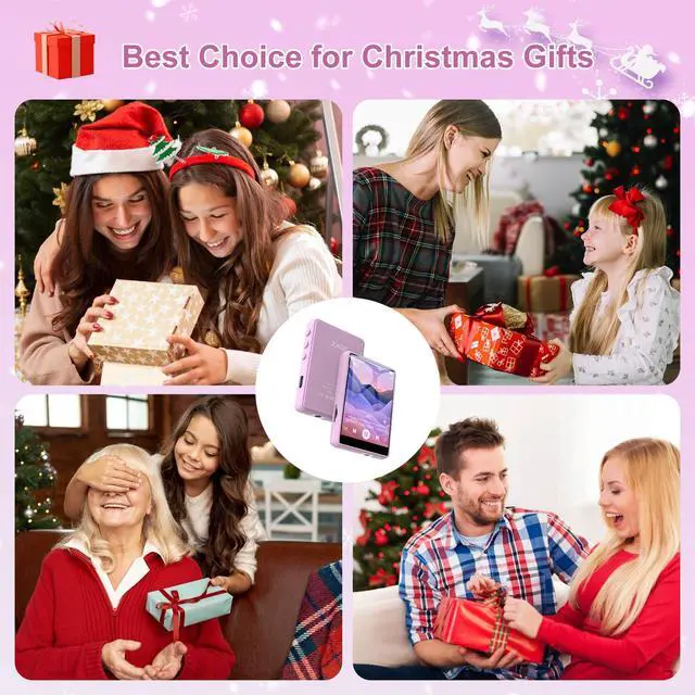 Alt view image 2 of 7 - MP3 Player with Bluetooth 5.3-64GB Portable Music Player with 2.4" Full Touch Screen, MP3 Player with HD Speaker, FM Radio, Video, Voice Recorder, HiFi Sound Shuffle Music Player