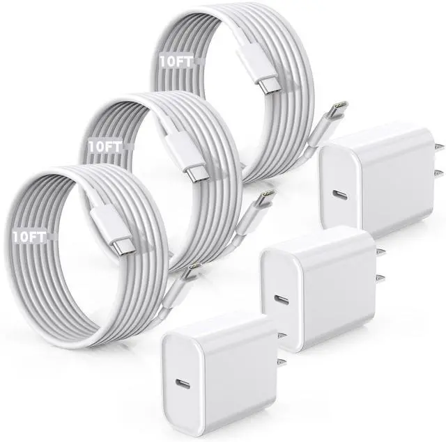 Main image of Fast Charger for iPhone 17/16/15 Charger,10FT Extra Long Fast Charging 3Pack Block USB-C to USB C Fast Charging Cable Cord for iPhone Air/17 Pro Max/iPhone 16 Pro/16 Plus/15 Pro Max,iPad Pro/Air/Mini