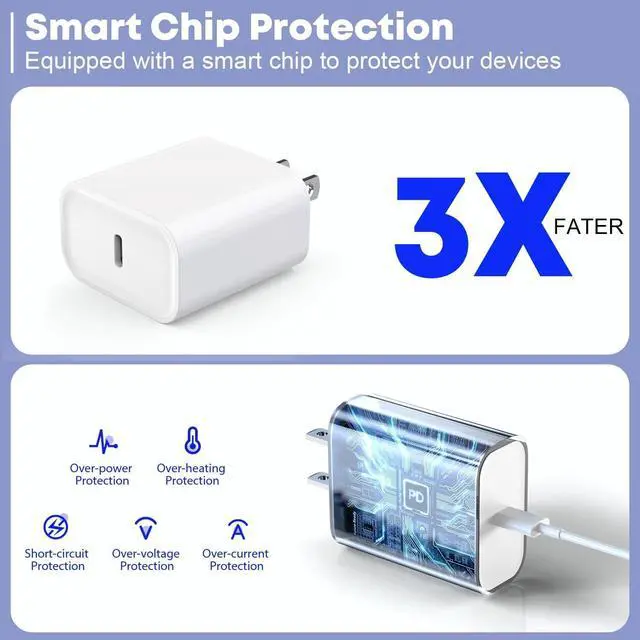 Alt view image 4 of 7 - Fast Charger for iPhone 17/16/15 Charger,10FT Extra Long Fast Charging 3Pack Block USB-C to USB C Fast Charging Cable Cord for iPhone Air/17 Pro Max/iPhone 16 Pro/16 Plus/15 Pro Max,iPad Pro/Air/Mini