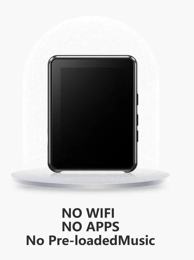 Alt view image 4 of 7 - KeenPlus 64GB MP3 Player with Bluetooth 5.3,Zinc Alloy Metal Portable Music Player,2.4" Small Touch Screen,HiFi Lossless Sound,FM Radio,3.5mm Jack,No WiFi for Summer Camp,Sports & Travel,Black