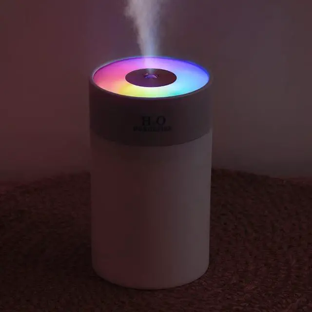 Main image of Colorful 260ml Humidifier,USB Power Supply,With 7 Color LED, Air Humidifier,Mini Air Humidifier,Can add essential oil,Suitable for Study Room, Bedroom, Baby Room, Office, Car (White)