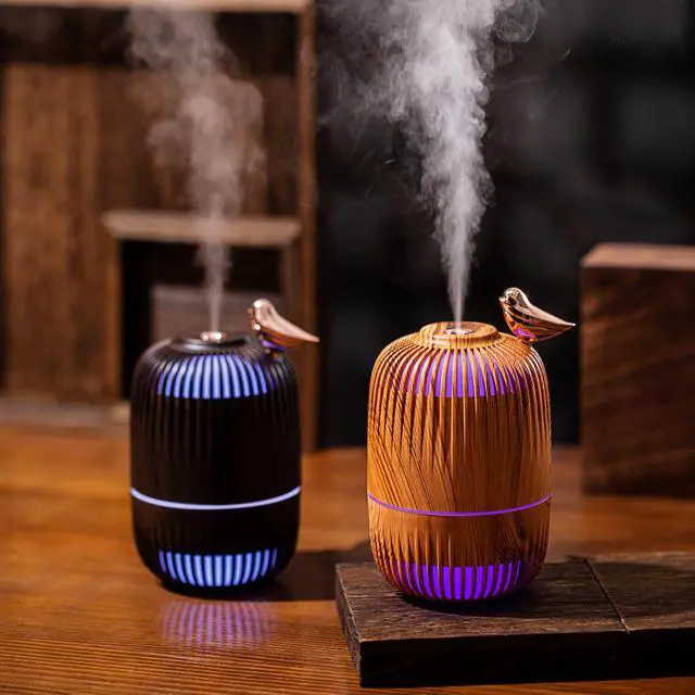 Alt view image 2 of 6 - Cute Cool Mist Humidifier for Bedroom/Desk/Office, Small Personal Desktop Humidifier with 2 Mist Modes, 7 Color Lights with USB, Waterless Auto Shut-Off