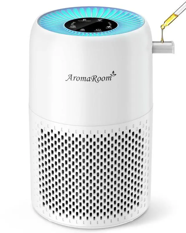 Main image of AromaRoom Air Purifiers for Bedroom with True HEPA13 Filters 3-in-1, Pet Air Purifier with Aroma Pad for Wildfires Smoke Pollen Dander, 22dB Quiet Air Cleaners for Baby Room Office Dorm